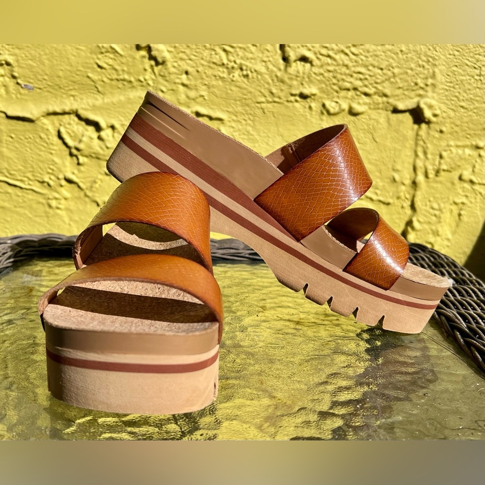 Reef Brown Platform Sandals